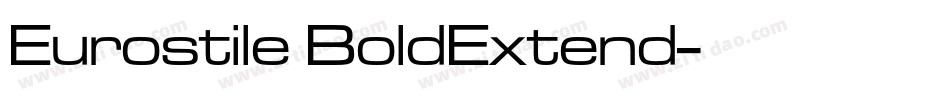 Eurostile BoldExtend字体转换